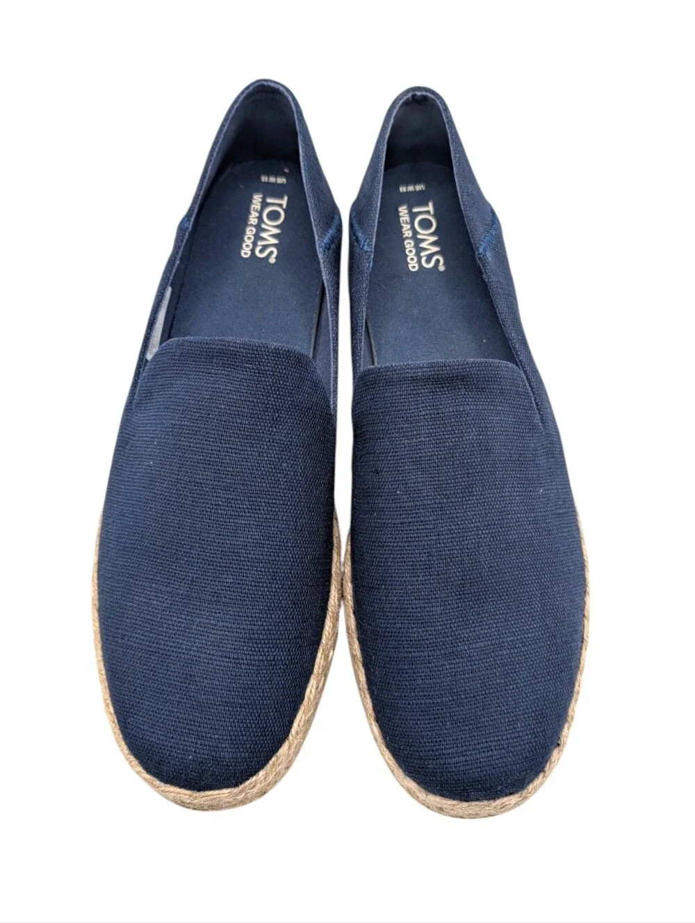 Toms Navy Alison Navy Blue Espadrilles Slip-On Shoes 11